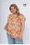 Picture of CURVY GIRL TROPICAL PRINT BLOUSE WITH SLEEVE
